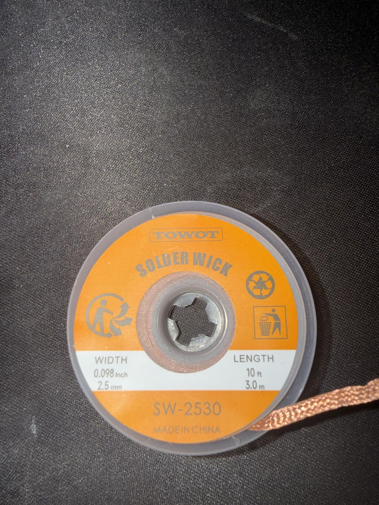 TOWOT Solder Wick Braid 10ft Desoldering Wick Braid Remover Tool With Flux No-Clean Soldering Wick Desolder Soldering 0.1 inch Width customer photo 1