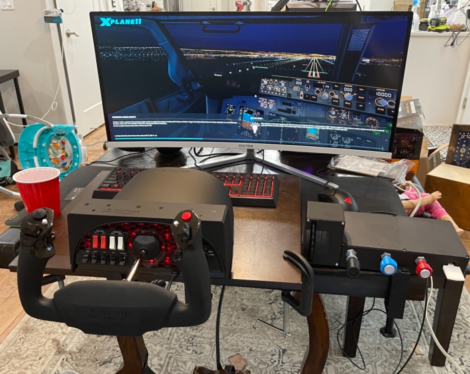 Flight Sim Stuff - Vernier Controls Throttle, Prop, Mixture, Flaps and Trim | True Vernier Controls for Mixture and Prop, Throttle Friction Lock, Elevator Trim Wheel, Flaps Switch customer photo 2