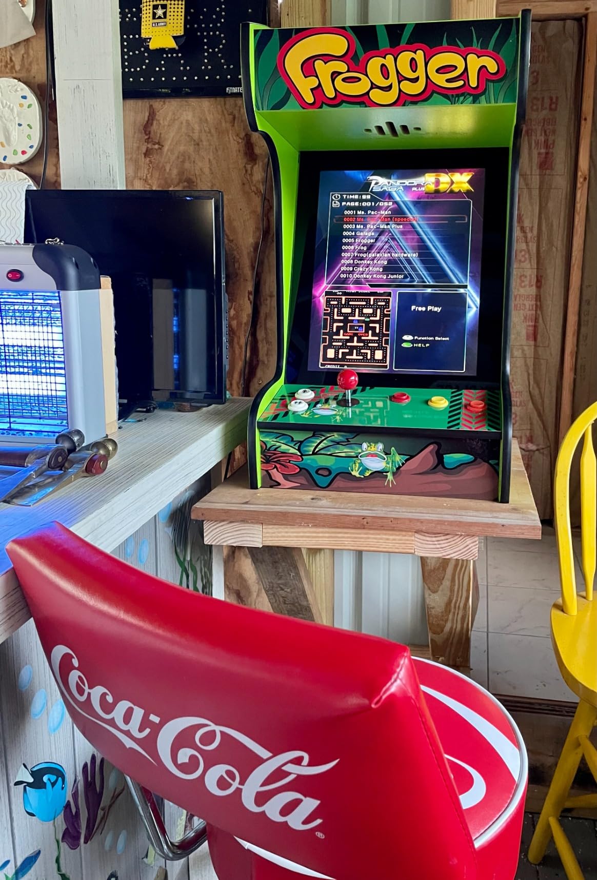 Doc and Pies Arcade Factory Classic Home Arcade Machine - Tabletop and Bartop - 412 Retro Games - Full Size LCD Screen, Buttons and Joystick (Green) customer photo 2
