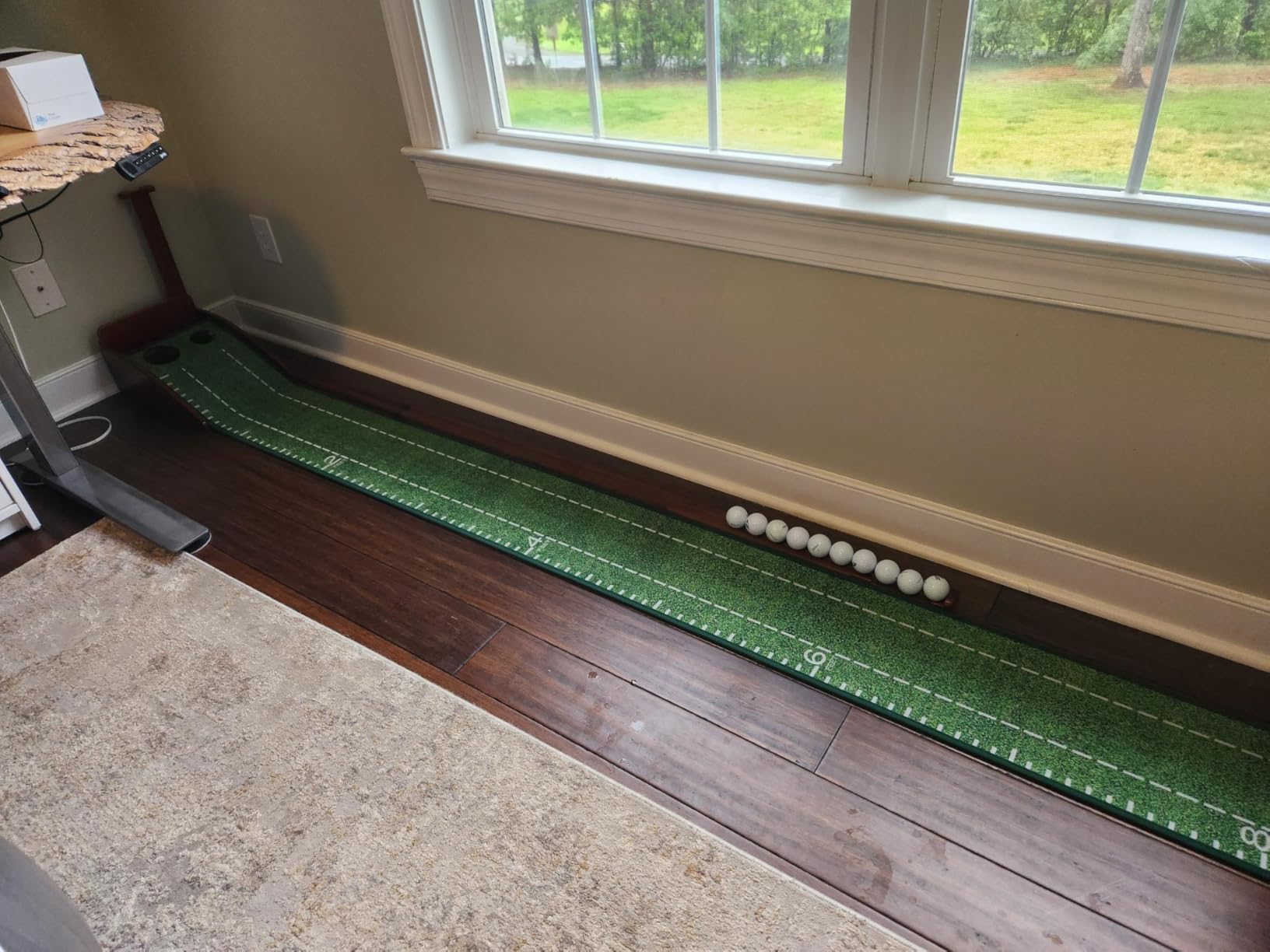 GimYaa Golf Putting mat Green Indoor and Outdoor with Auto Ball Return customer photo 2
