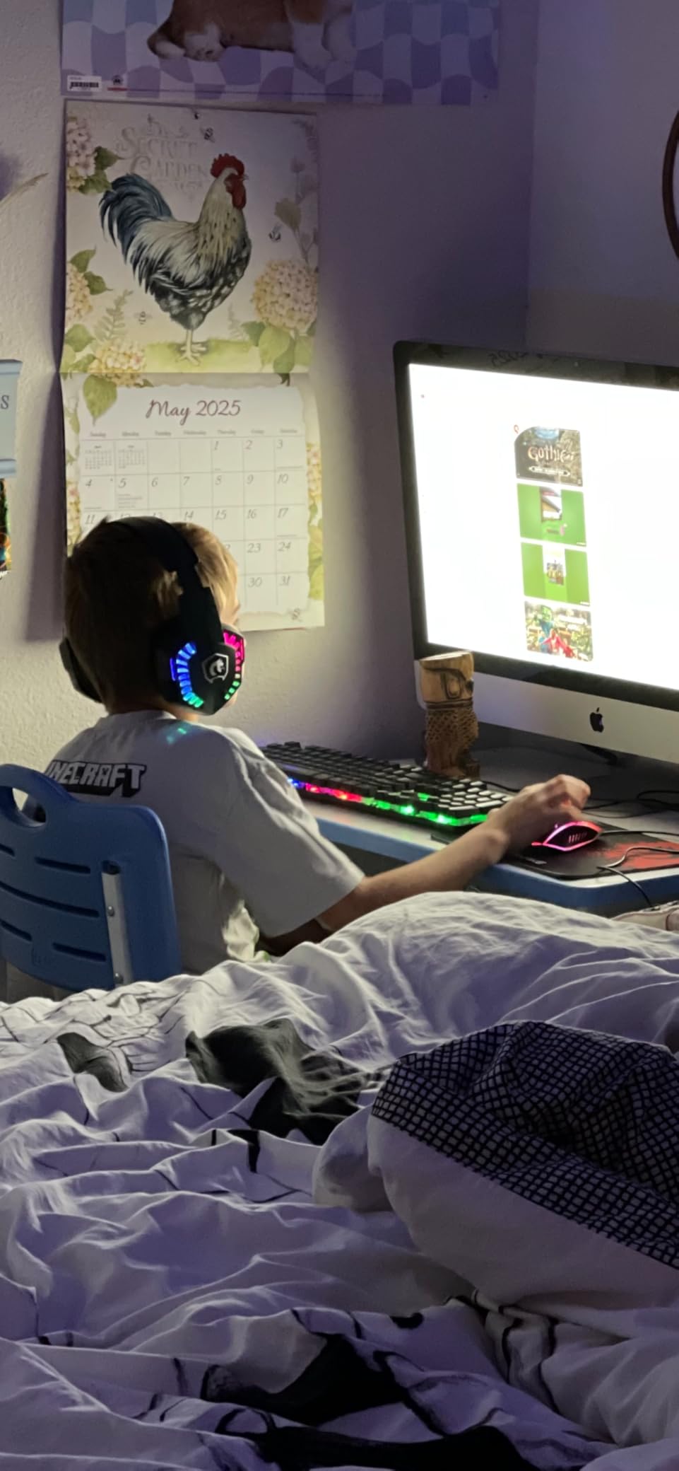 Wired Gaming Keyboard and Mouse Headset Combo,Rainbow LED Backlit Wired Keyboard,Over Ear Headphone with Mic,Rainbow Backlit Gaming Mice,Mouse Pad,for PC,Laptop,Mac,PS4,Xbox(Black) customer photo 1