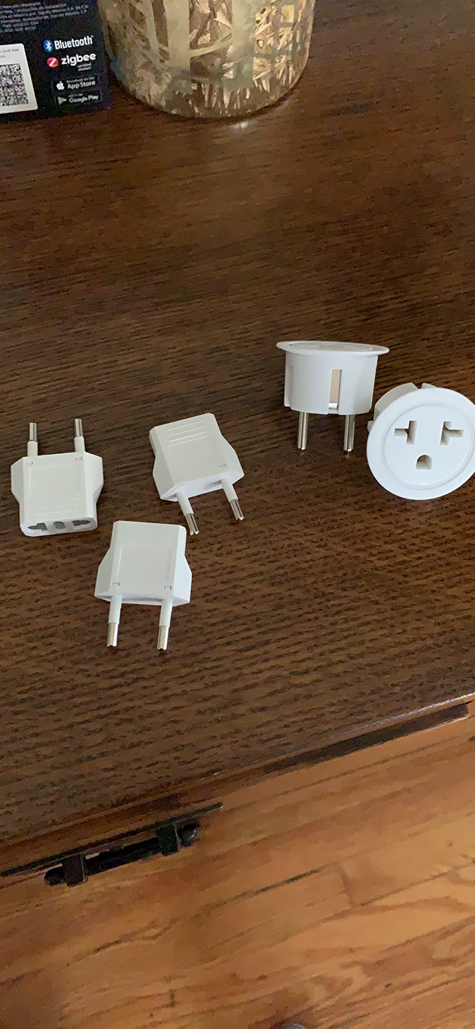 6 Pack US to Europe Plug Adapter - Type C European Travel Adapter, Wall Plug Power Converter for Europe (White) customer photo 1