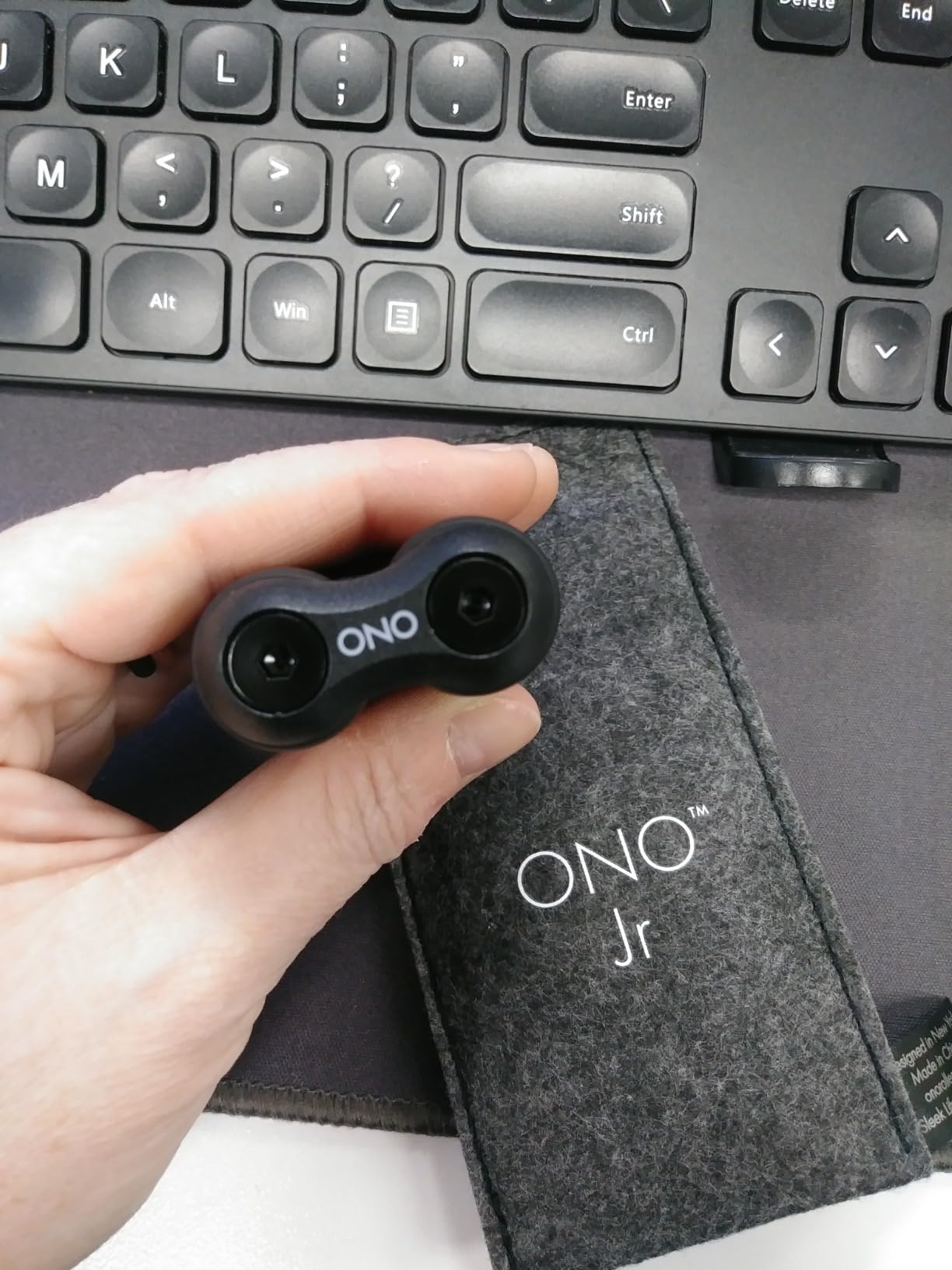 ONO Roller - Handheld Fidget Toy for Adults | Help Relieve Stress, Anxiety, Tension | Promotes Focus, Clarity | Compact, Portable Design (Black, Junior Size - ABS Plastic) customer photo 2