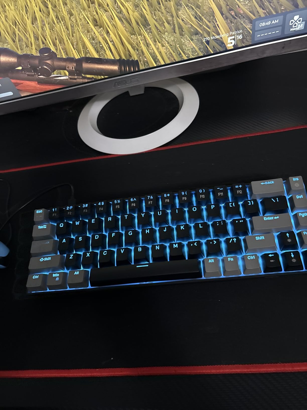 MageGee Portable 60% Mechanical Gaming Keyboard, MK-Box LED Backlit Compact 68 Keys Mini Wired Office Keyboard with Red Switch for Windows Laptop PC Mac - Black/Grey customer photo 1