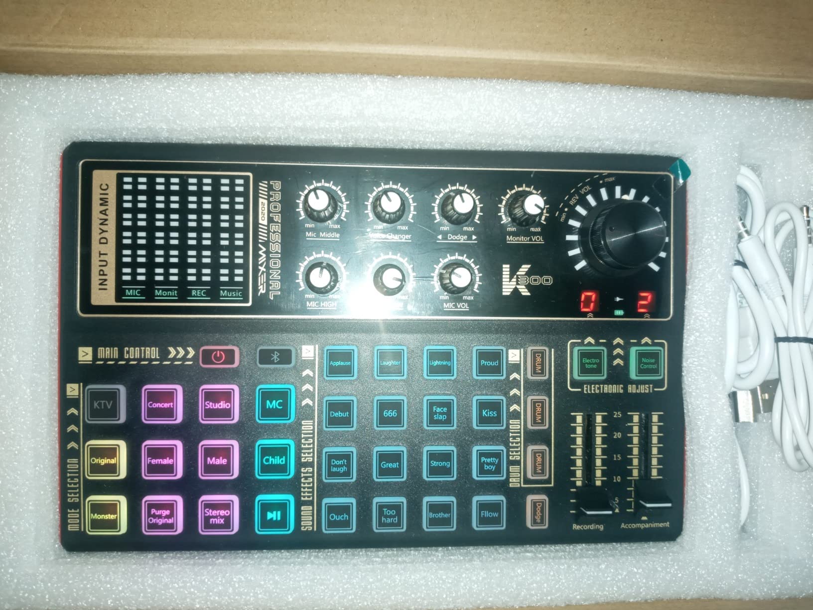 Sound Mixer Board, Voice Changer Sound Card with Multiple Sound Effects - Live Sound Card customer photo 1