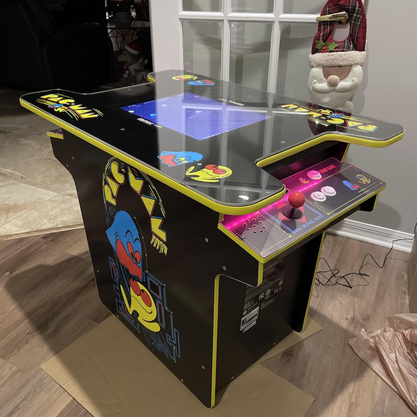 Arcade1Up Pac-Man Head-to-Head Arcade Table, Black Series, 17
