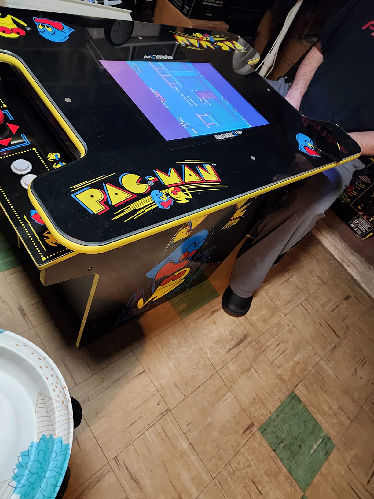 Arcade1Up Pac-Man Head-to-Head Arcade Table, Black Series, 17
