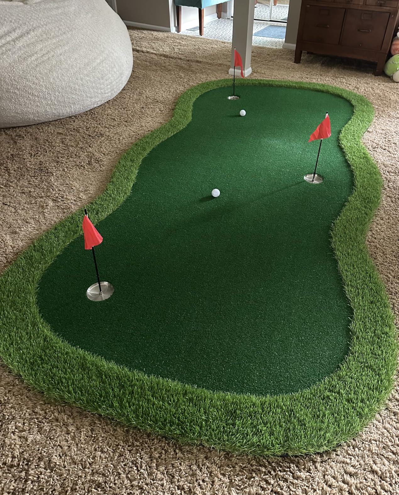 Golf Putting Green, Large Professional Golfing Training Mat for Indoor Outdoor customer photo 1