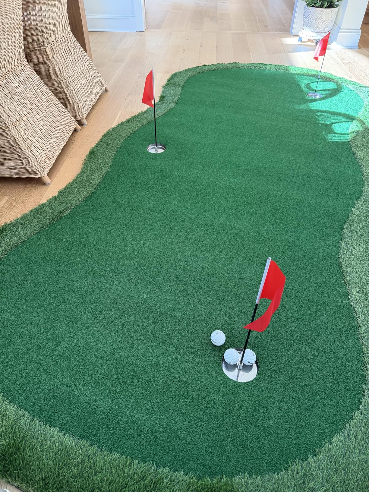 Golf Putting Green, Large Professional Golfing Training Mat for Indoor Outdoor customer photo 2