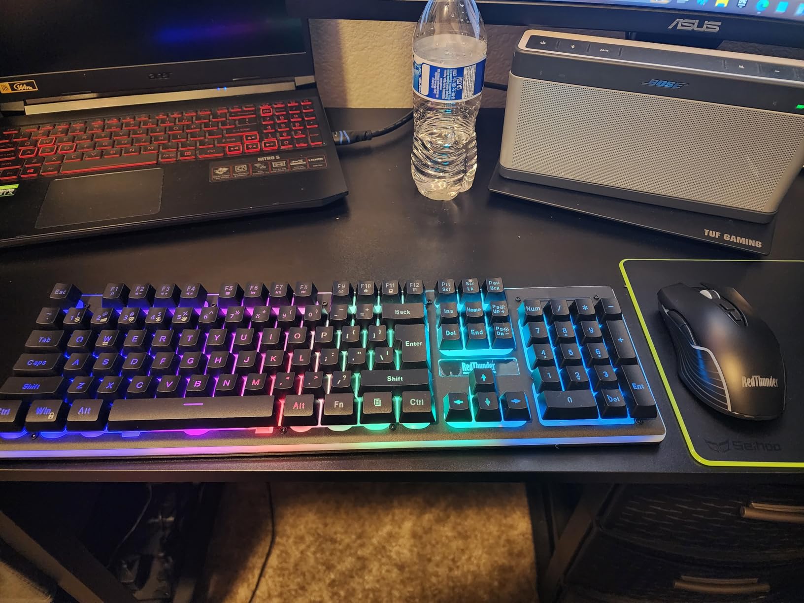 RedThunder K10 Wireless Gaming Keyboard and Mouse Combo, LED Backlit Rechargeable 3800mAh Battery, Mechanical Feel Anti-ghosting Keyboard + 7D 3200DPI Mice for PC Gamer customer photo 2