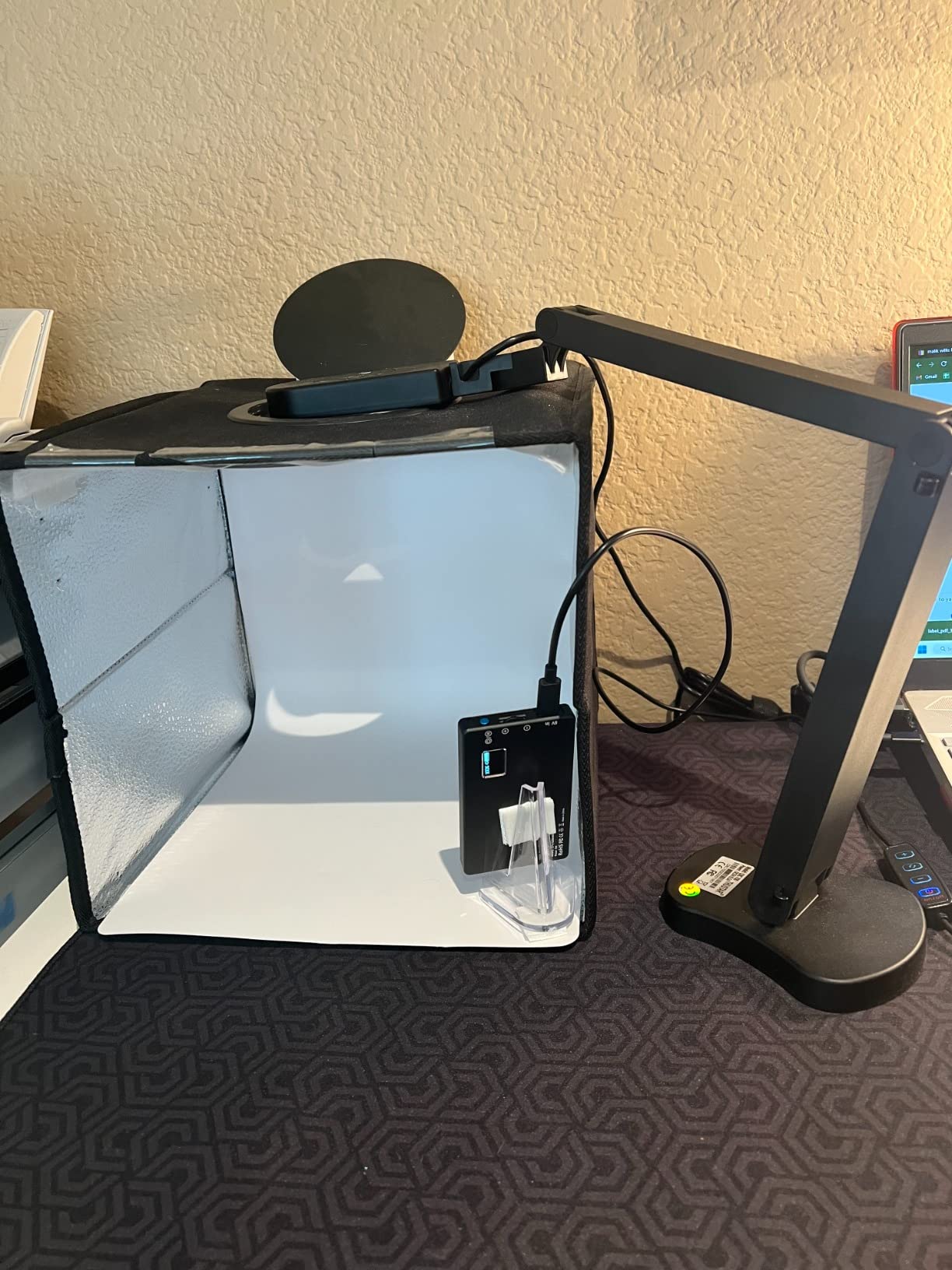 THUSTAR 8MP Document Camera & Webcam 4K with Dual Microphones, USB Visualiser A3-Size, 3-Level LED Lights, Image Invert Function, Fold, for Live Demo, Distance Education -Windows, macOS and Chrome OS customer photo 2