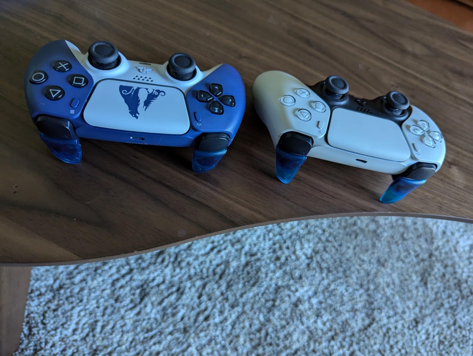 PlayVital Blade 2 Pairs Shoulder Buttons Extension Triggers for ps5 Controller, Game Improvement Adjusters for PS Portal Remote Player, Bumper Trigger Extenders for ps5 Edge - Chameleon Purple Blue customer photo 1