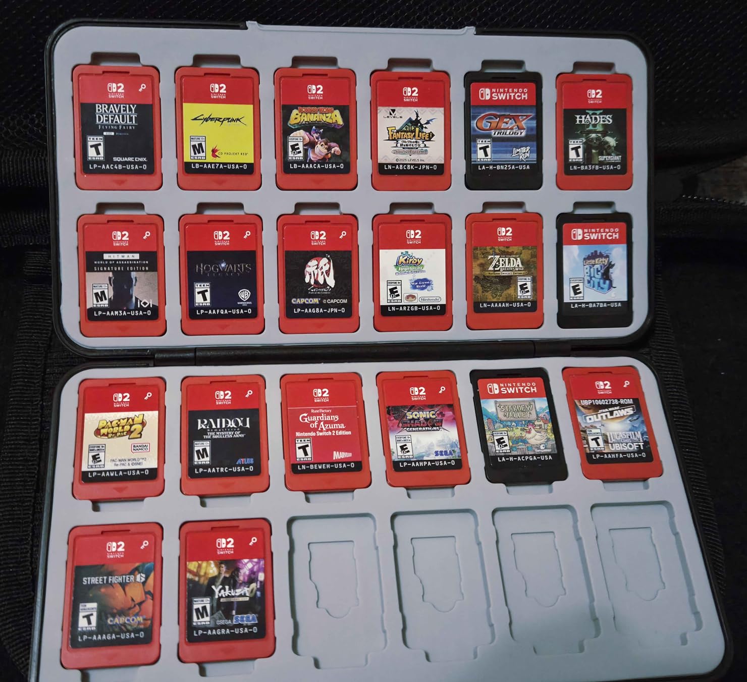 HEIYING Switch Game Card Case for Switch 2 & OLED & Lite, Portable Black Memory Storage Holder with 24 Game Card Slots and 24 Micro SD Cards Slots for Easy carrying customer photo 2