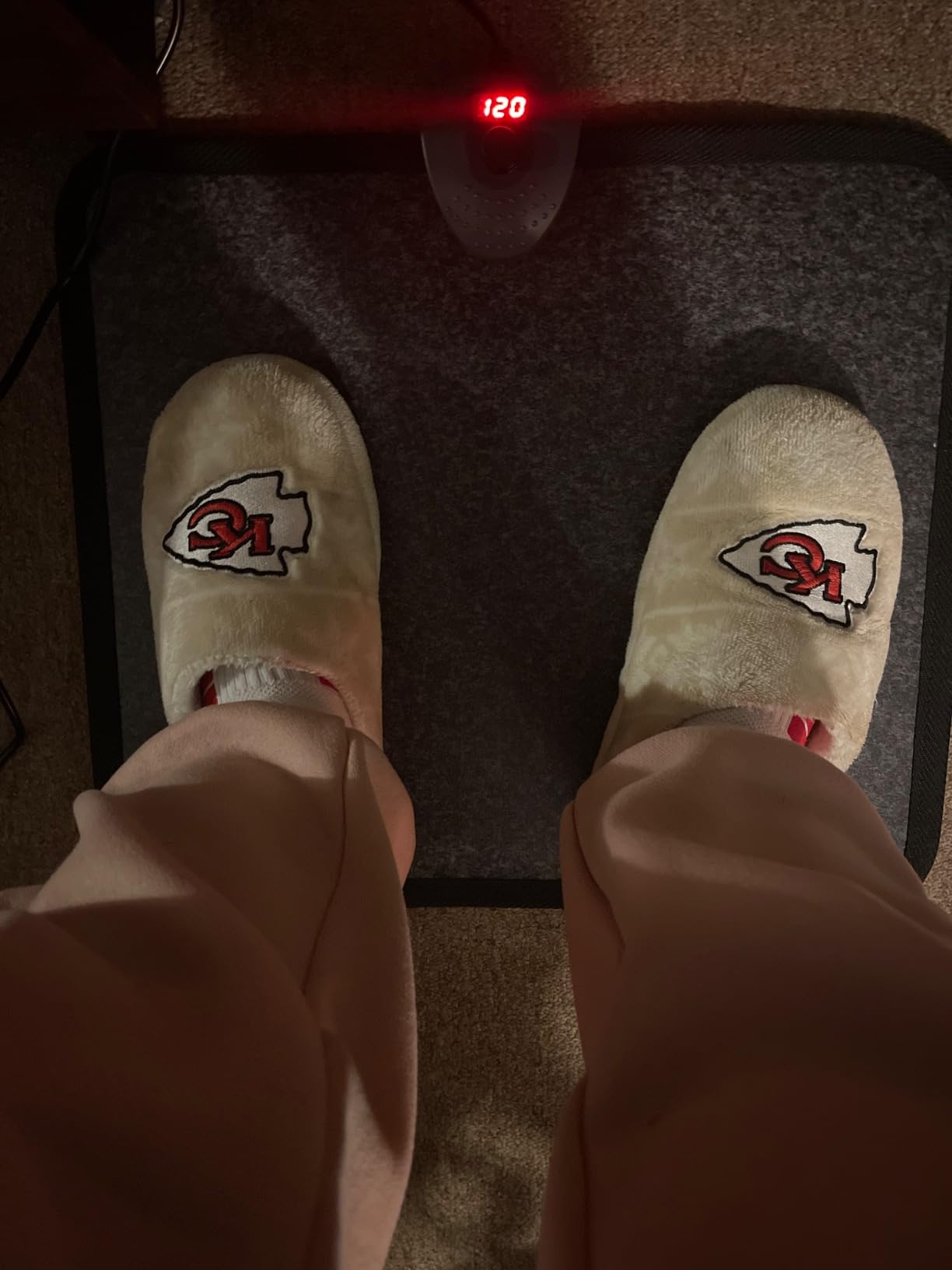 Heated Floor Mat Under Desk for Foot Warmer - Wider 110V Adjustable Temperature Electric Space Heaters Heating Pad - Carbon Crystal & Energy Saving Feet Warmers for Office,Home customer photo 2