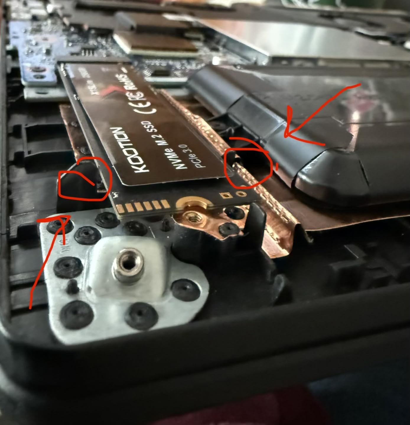 M.2 Heatsink Cooler 2280 SSD Double-Sided Heat Sink with Thermal Silicone pad for PS5/PC PCIE NVME M2 SSD(Black) customer photo 1