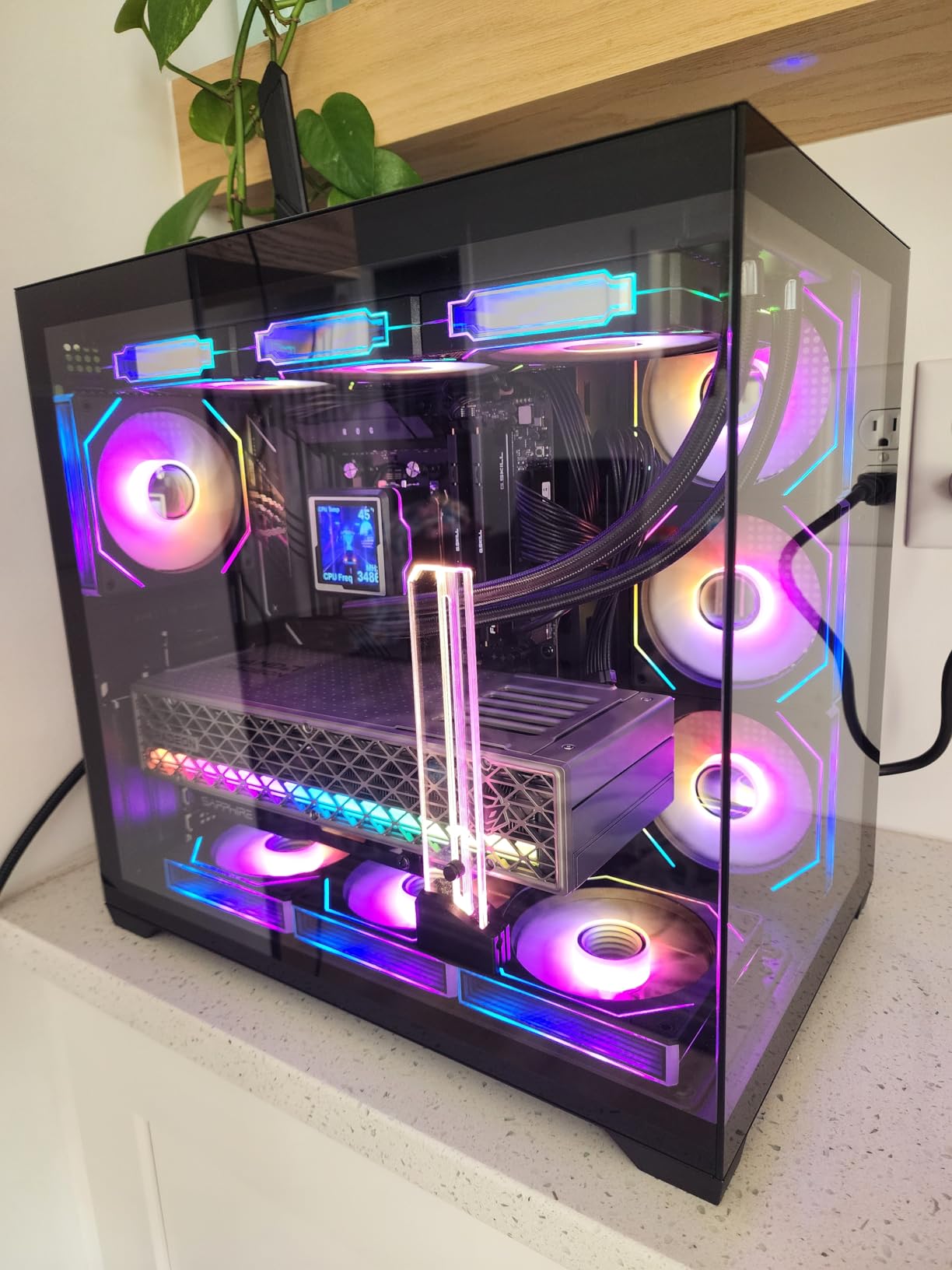 upHere 5V Addressable RGB Graphics Card GPU Brace Support Video Card Sag Holder,Built-in 5V ARGB,Adjustable Height Support,GH03ARGB customer photo 2