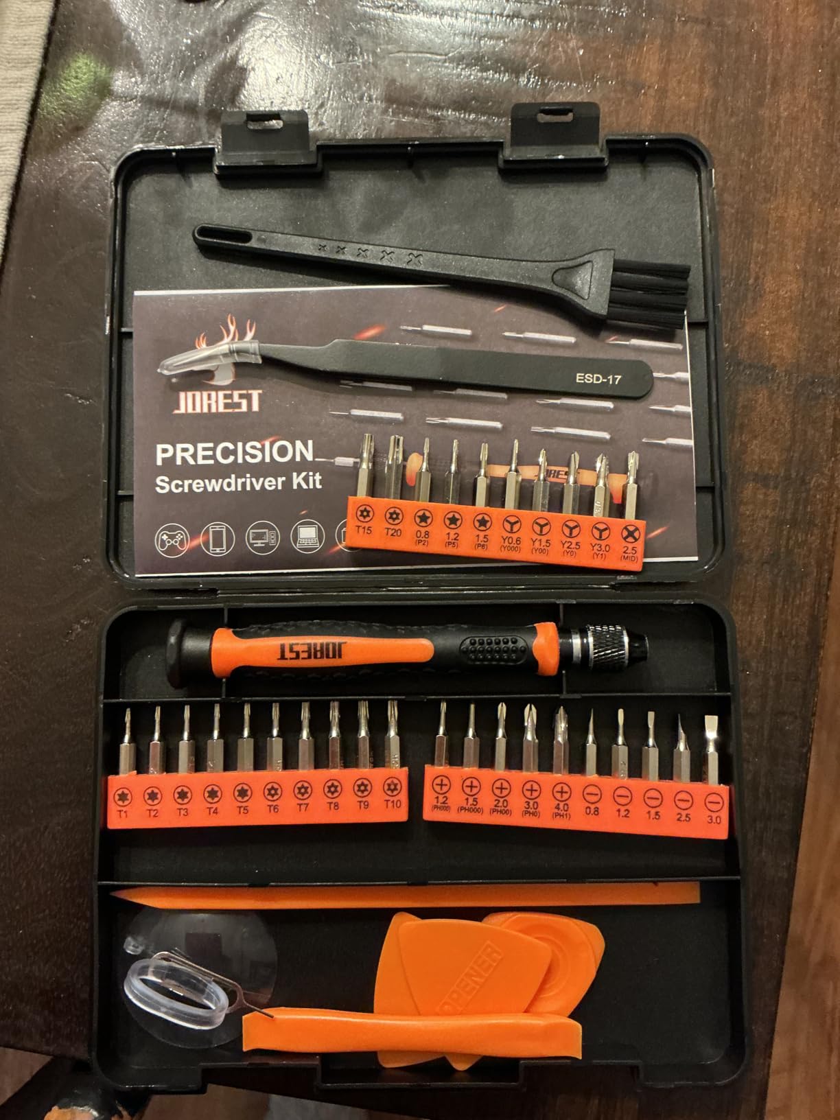 JOREST 40Pcs Small Precision Screwdriver Set with Torx Triwing Phillips, Mini Repair Tool Kit for Macbook, Computer, Laptop, PC, iPhone, PS5, Xbox, Switch, Glasses, Watch, Ring Doorbell, Electronics customer photo 1