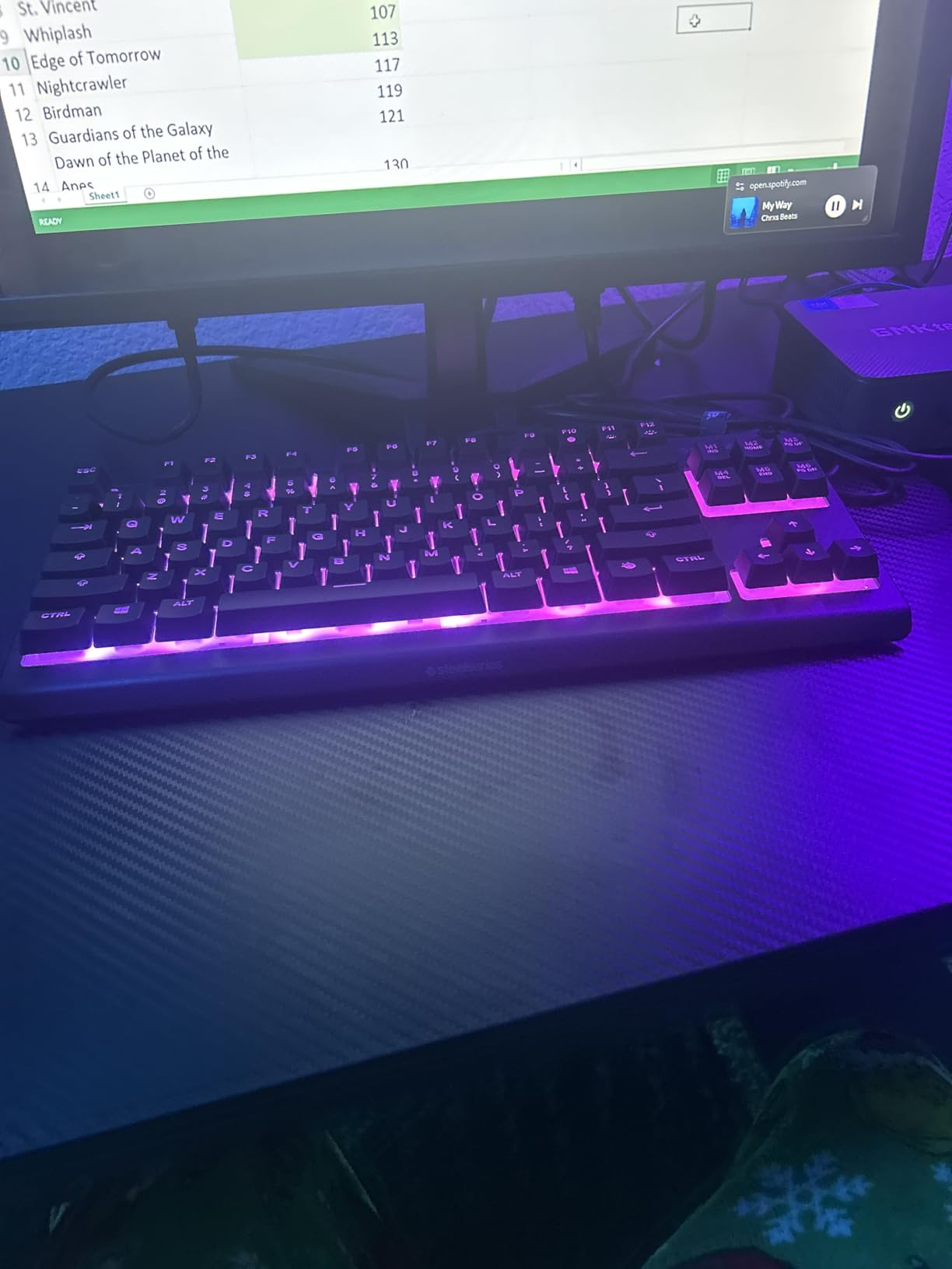 SteelSeries Apex 3 TKL RGB Gaming Keyboard - Tenkeyless Compact Form Factor, Whisper Quiet Gaming Switch, IP32 Water & Dust Resistant, 8-Zone RGB Illumination customer photo 2