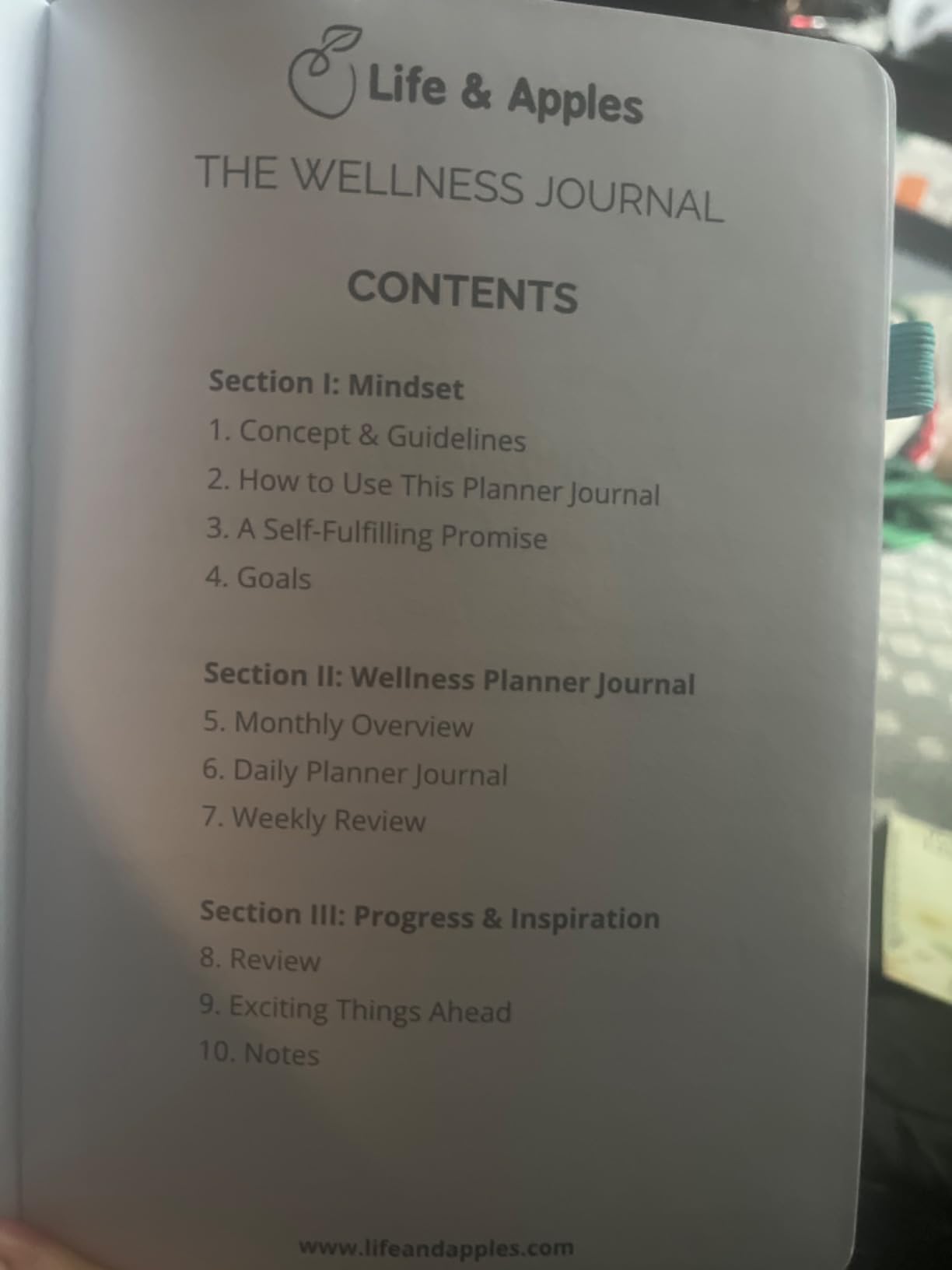 Life and Apples Daily Wellness Journal - Guided Journal and Planner for Wellbeing, Gratitude and Healthy Routines | Food and Fitness Journal, Habit Tracker, Weight Loss Diary | Undated A5 Lavender customer photo 2