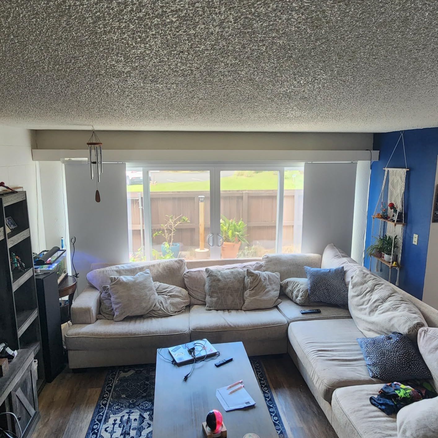 Yoolax Custom XL Smart Vertical Blinds, Motorized Sliding Door Blinds Compatible with Alexa, Blackout Sliding Panel for Room Divider, Indoor Windows, Patio Doors, Linen Beige customer photo 2