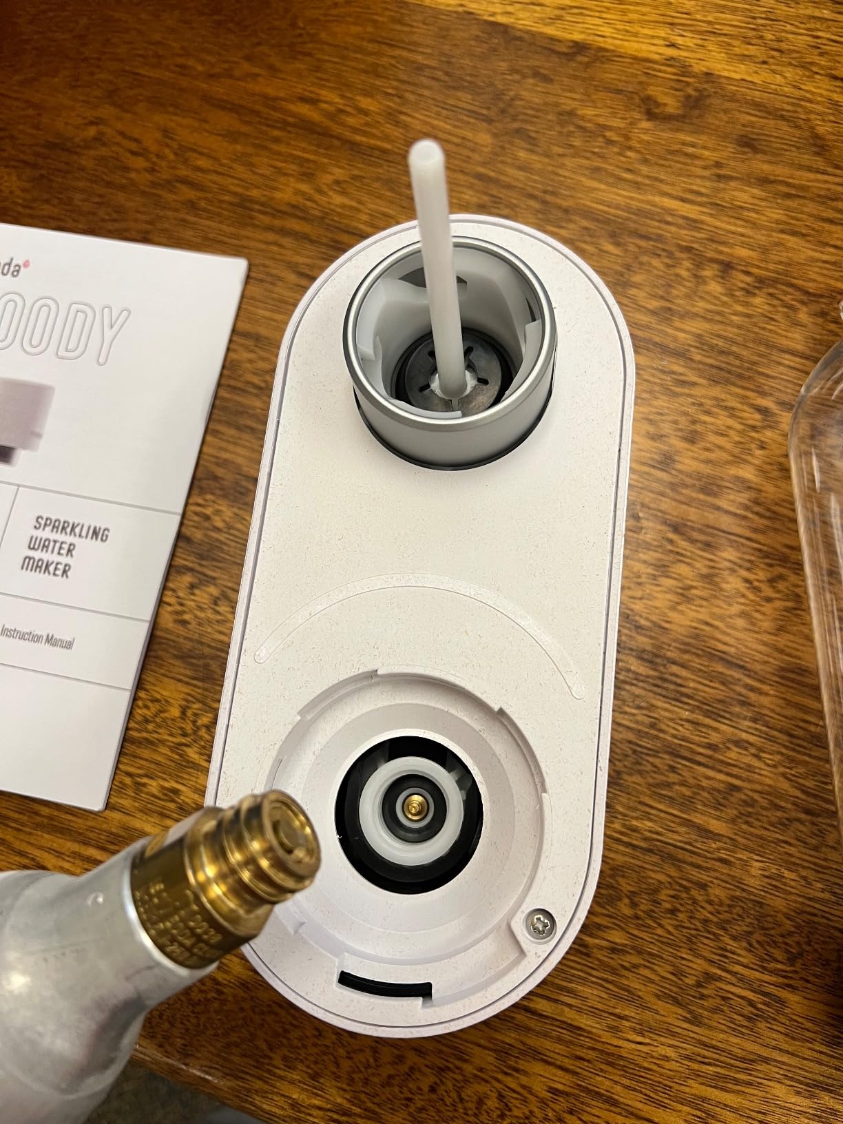 Mysoda Woody Soda Streaming Machine - Silent Carbonated Water Machine Robust Long-Lasting Aluminium Soda Maker - With 1L Water Bottle - Without CO2 Cylinder - Pigeon customer photo 2