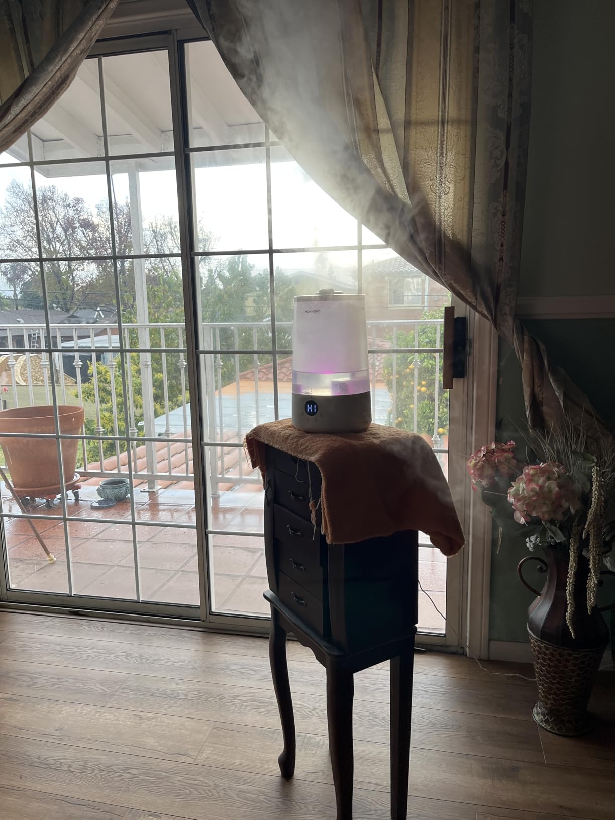 Homvana Humidifiers for Bedroom Home, 3.6 L Cool Mist Top-Fill 34H Super Long Time, Quiet 23dB, Baby Humidifier, Oil Diffuser for Large Room, House, Plant, Nursery, Office, BPA FREE, Ultrasonic (Grey) customer photo 1