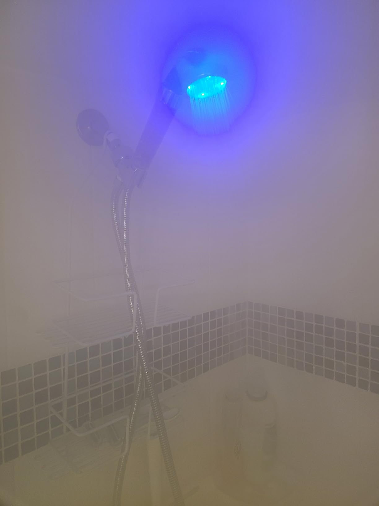 LED Shower Head with Handheld, High Pressure Shower Head with Hose, Holder & PTFE Tape etc, 3 Water Temperature-Controlled Water Saving Filtered Shower Head for Dry Hair& Skin customer photo 2