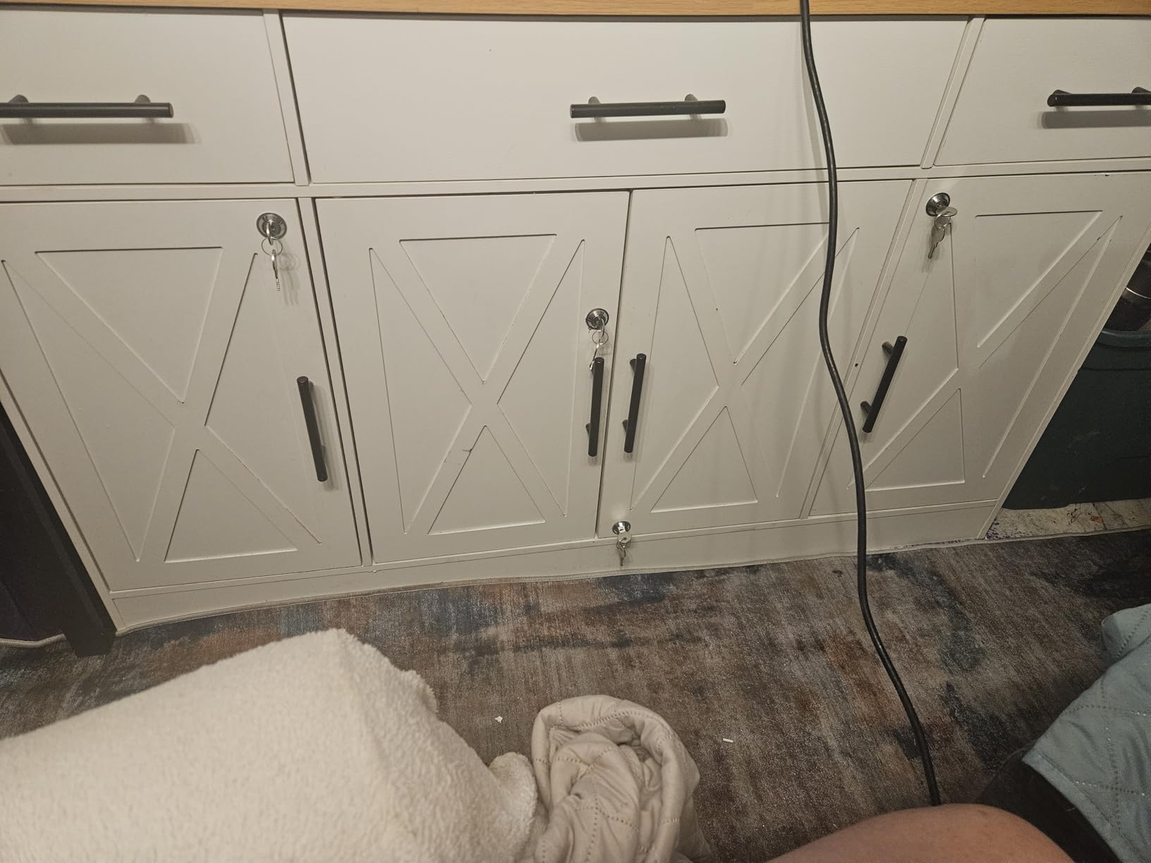 Cabinet Cam Lock, 5/8 Inch Keyed Alike Cam Locks Secure File Drawer Door Mailbox Tool Box Dresser RV Cylinder Replacement Lock Hardware, Fits on 1/2