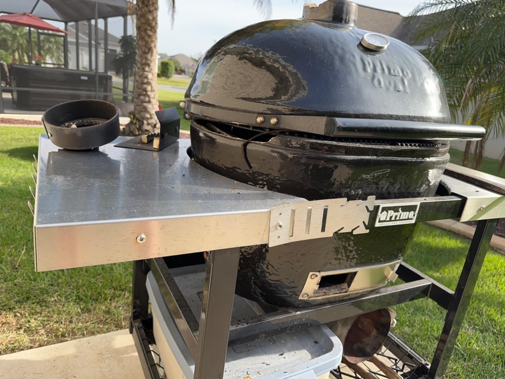 Primo Oval XL 400 Ceramic Kamado Grill with Stainless Steel Grates - PGCXLH (2021) customer photo 2