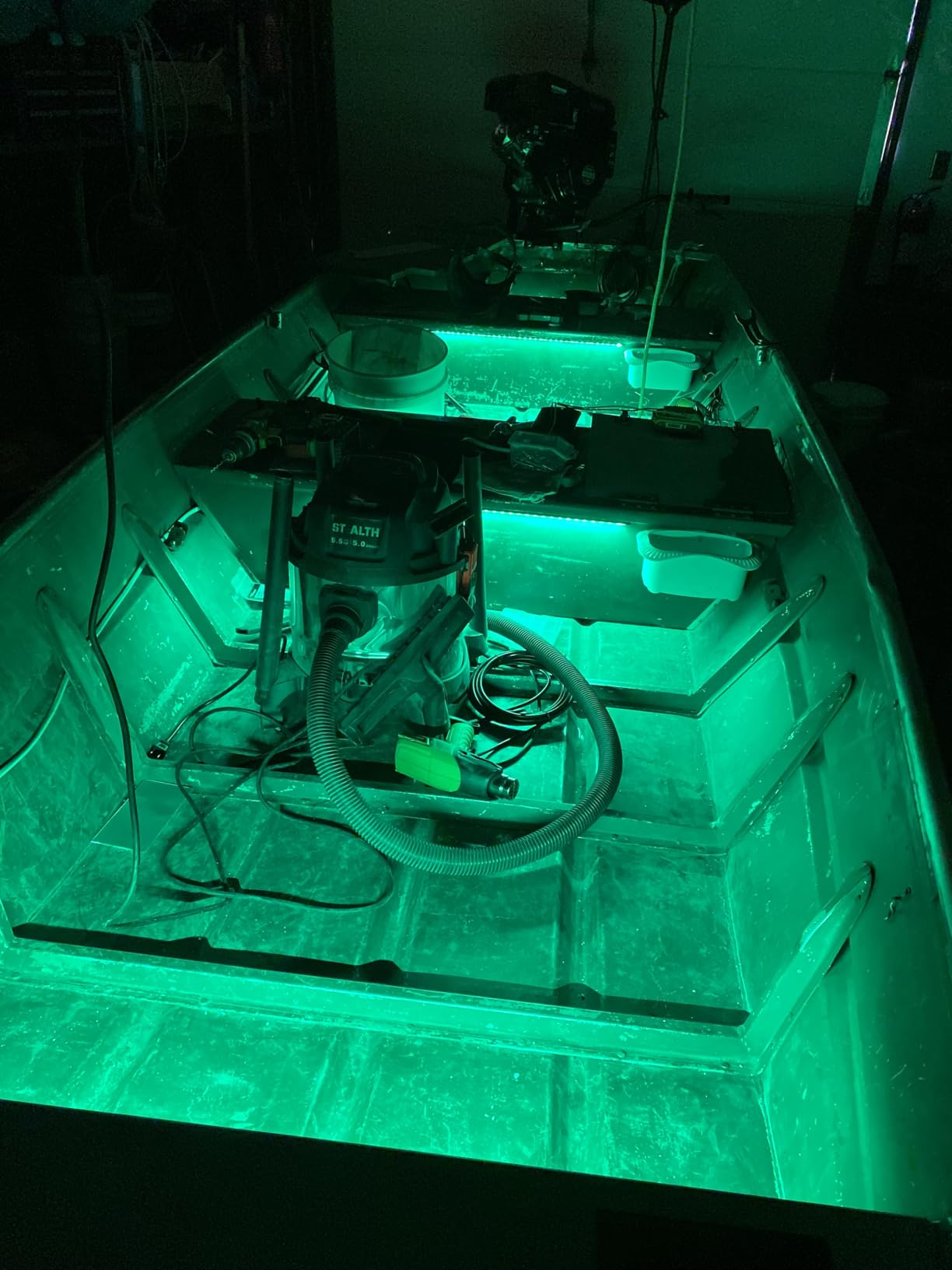 Boat Led Strip Lights, 4 Pcs 24'' Marine Interior Courtesy Deck Navigation Lights, Super Bright Waterproof Marine Led Lights Strip for 12V Pontoon Fishing Boat Yacht Kayak Sailboat (White) customer photo 2