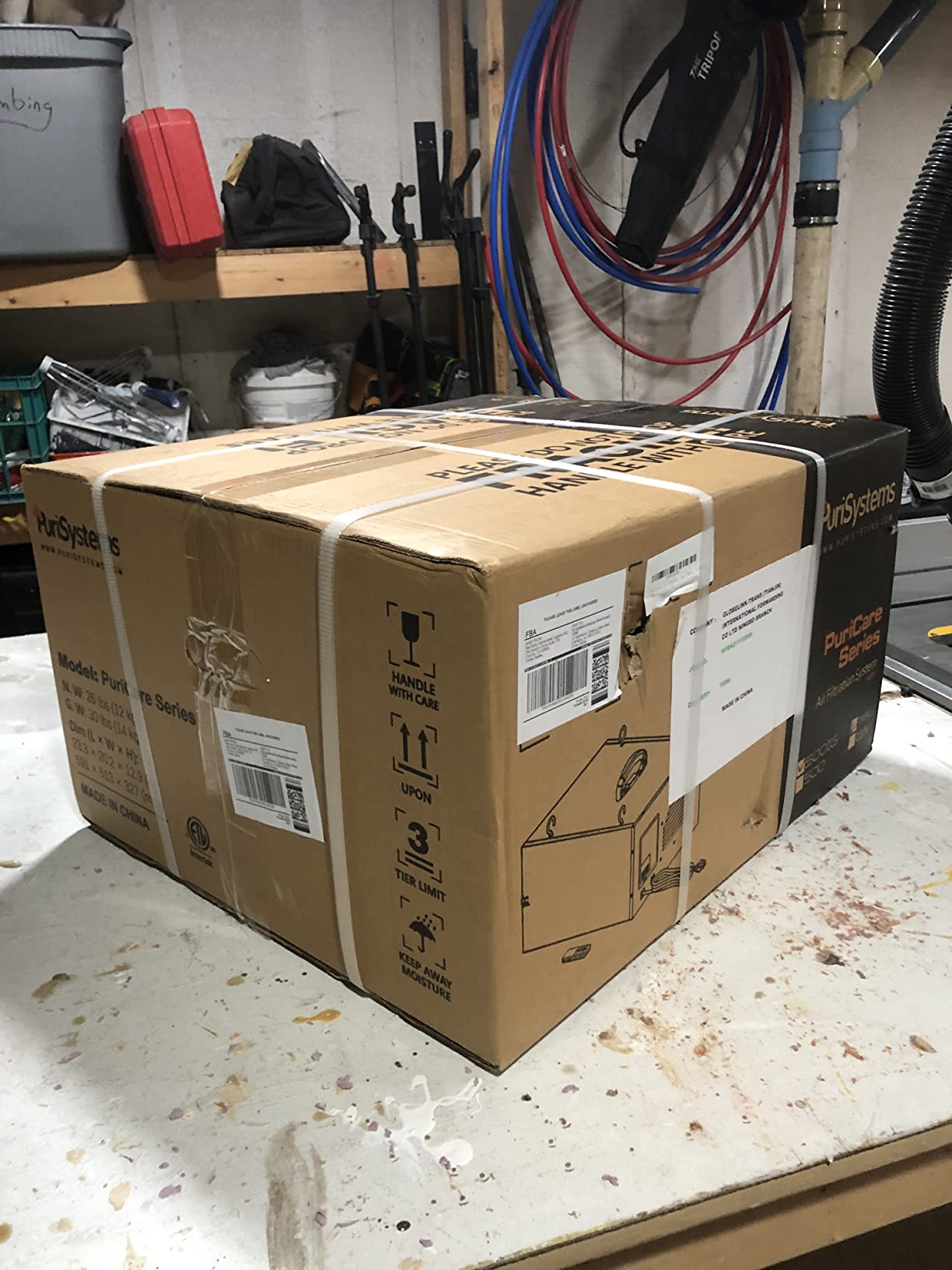 PURISYSTEMS Air Filtration System 3-Speed Remote, Built-in Ionizer, PuriCare 500IG Hanging Air Filter w/RF Remote for Woodworking, Garage and Shop Dust Collector, up to 500 sq. ft (350/450/500 CFM) customer photo 2