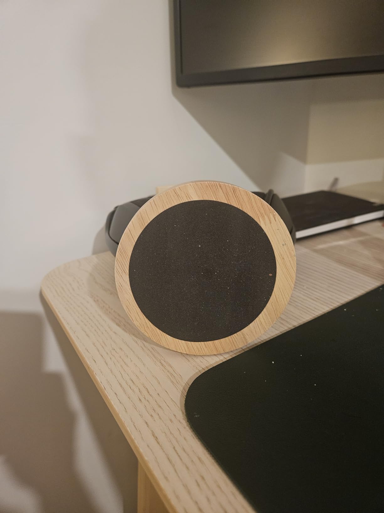 Headphone Stand Nature Wood & Metal Headset Hanger Mount Hook Gaming Holder Desktop Earphone Artful Functional Craftmanship Stand for All Headsets with Solid Wooden Base customer photo 2