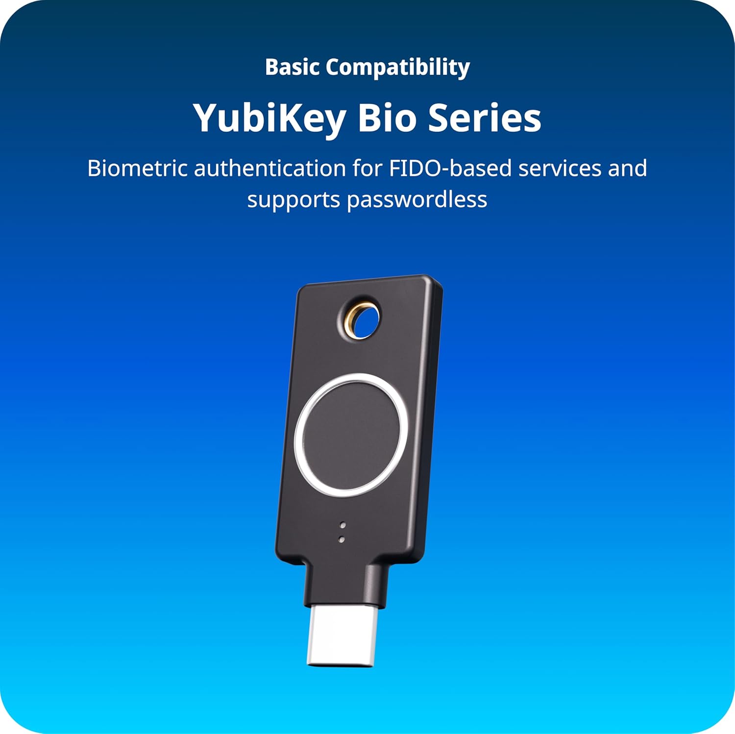YubiKey Bio C (FIDO Edition) - Basic Compatibility - Multi-Factor authentication (MFA) Security Key and passkey, Connect via USB-C, Biometric, FIDO Certified - Protect Your Online Accounts customer photo 2