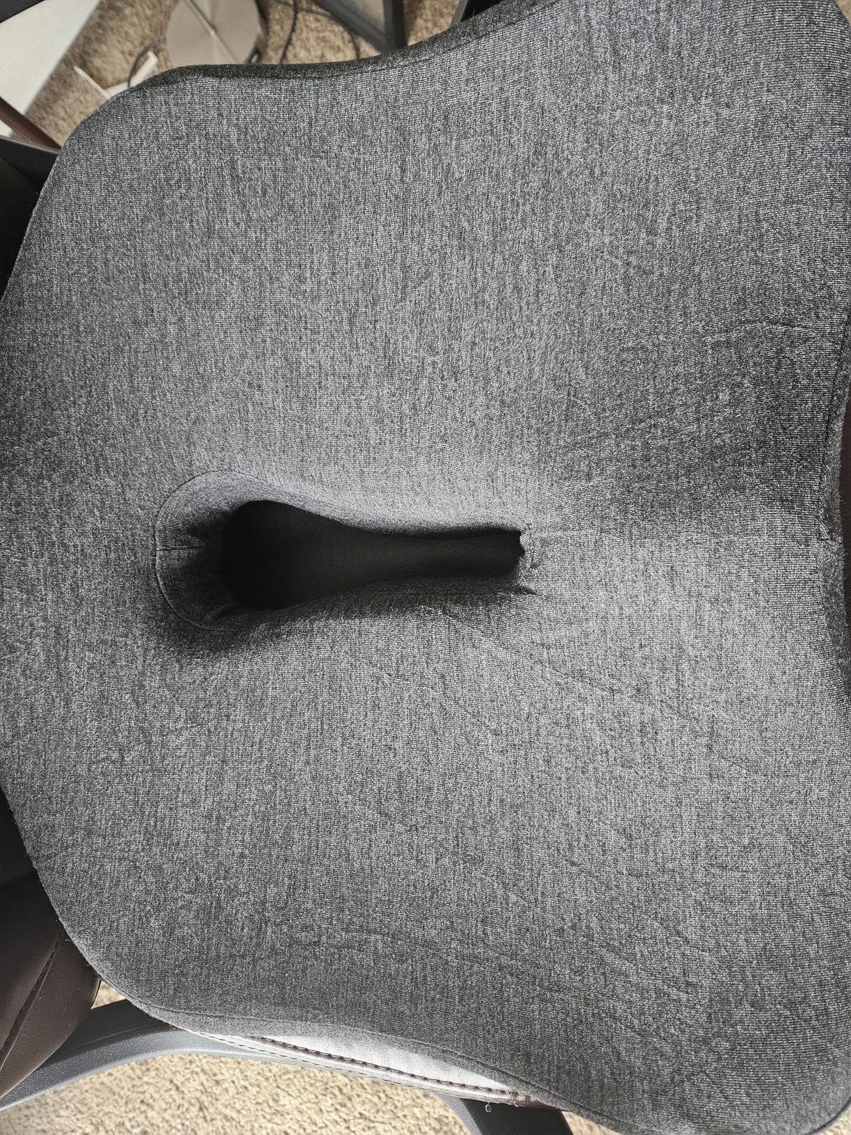 Memory Foam Seat Chair Cushion for Relieves Back Sciatica Pain Tailbone Pain Coccyx Degenerating Disc Orthopedic Osteoarthritis Prostate Cushion Low Back Pain Cushion Hip Shaping (Dark Gray) customer photo 1