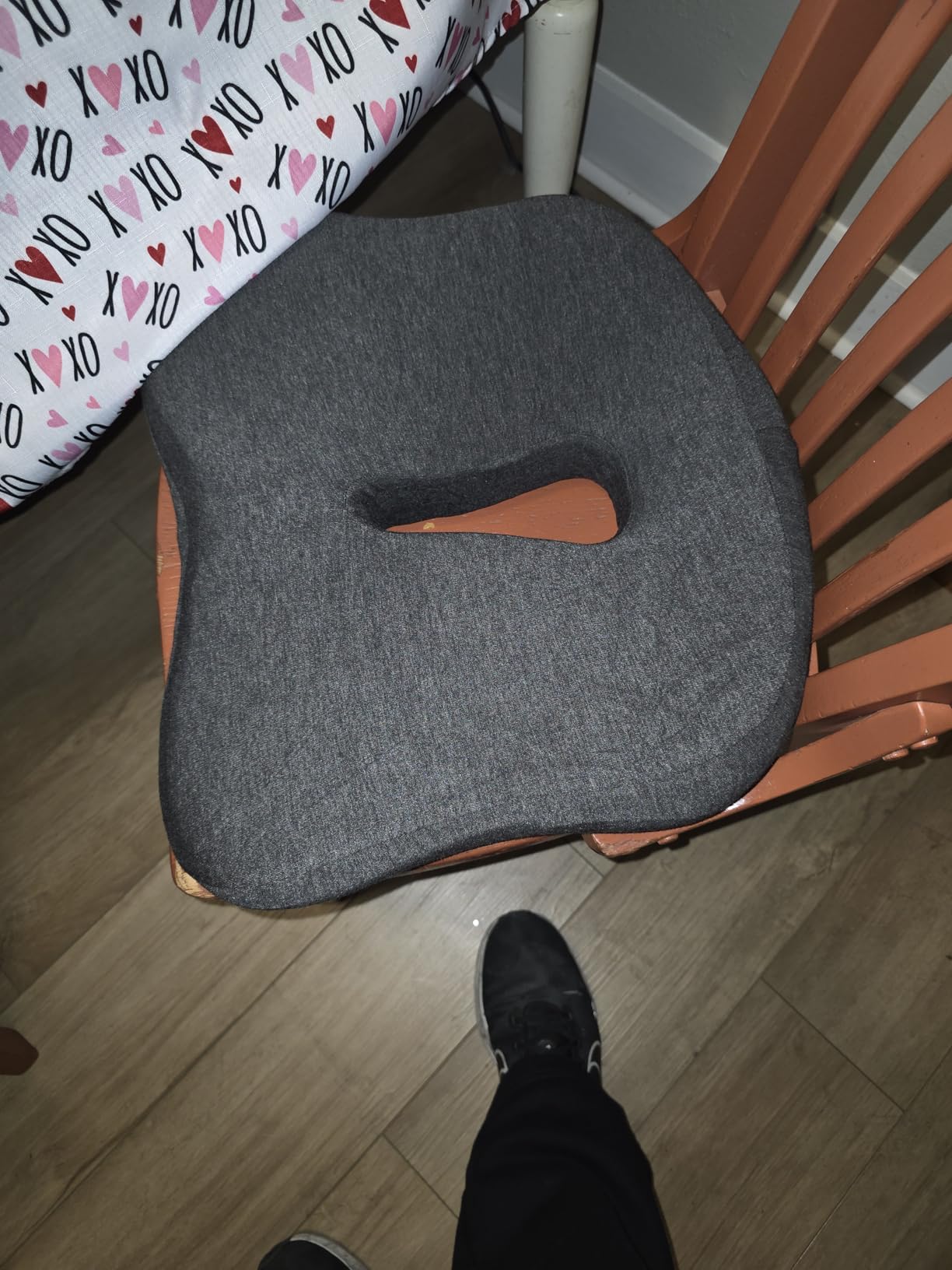 Memory Foam Seat Chair Cushion for Relieves Back Sciatica Pain Tailbone Pain Coccyx Degenerating Disc Orthopedic Osteoarthritis Prostate Cushion Low Back Pain Cushion Hip Shaping (Dark Gray) customer photo 2