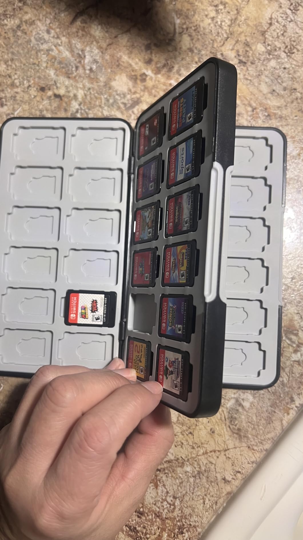 HEIYING Game Card Case for Nintendo Switch 2 / Switch OLED, Customized Pattern Portable Travel Carry Case with 48 Game Card Slots and 24 Micro SD Cards Slots customer photo 1