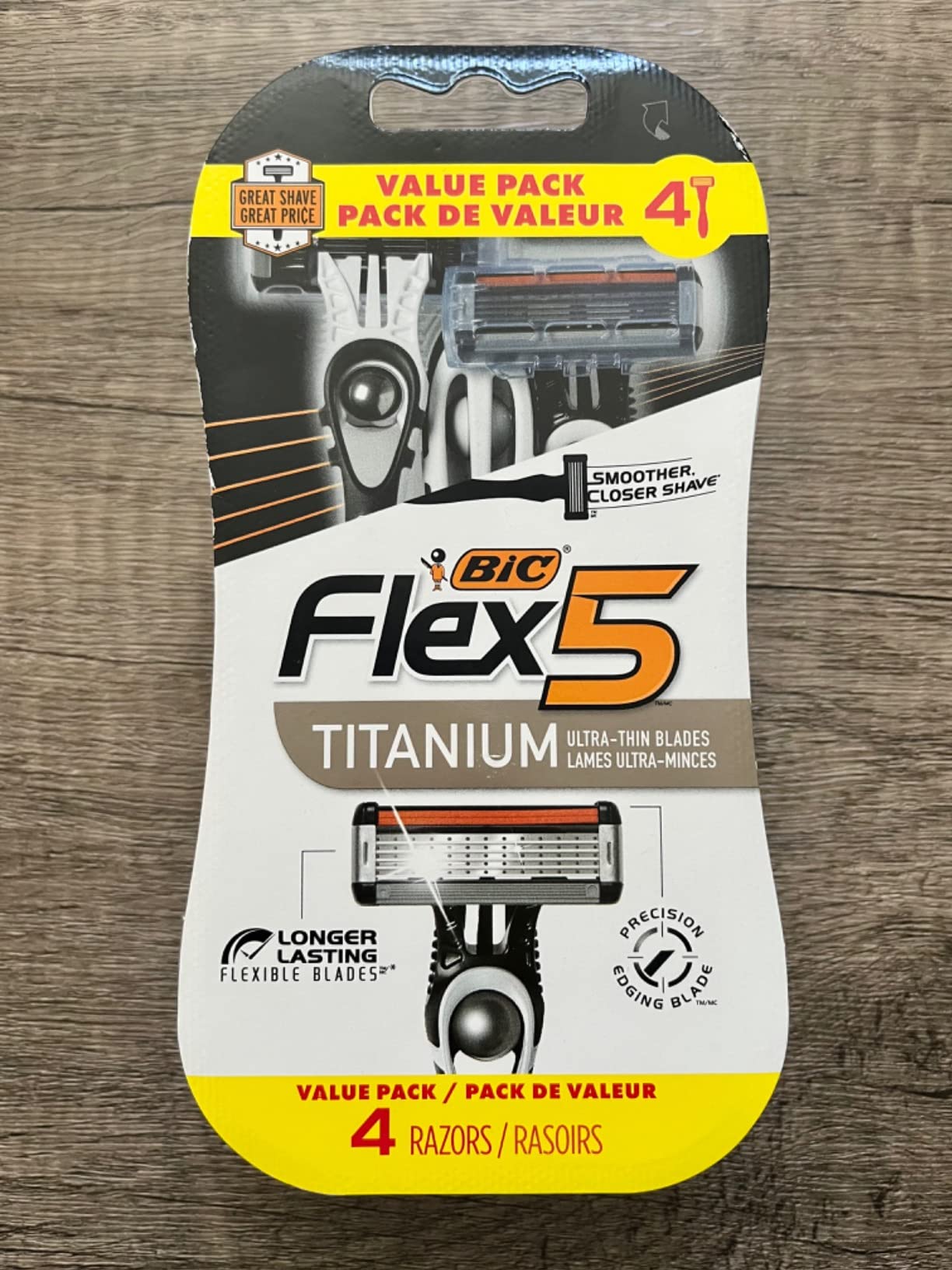 BIC Flex 5 Men's Disposable 5 Blade Razors, For a Smooth Shave and Precision Edging, 4-Pack customer photo 2