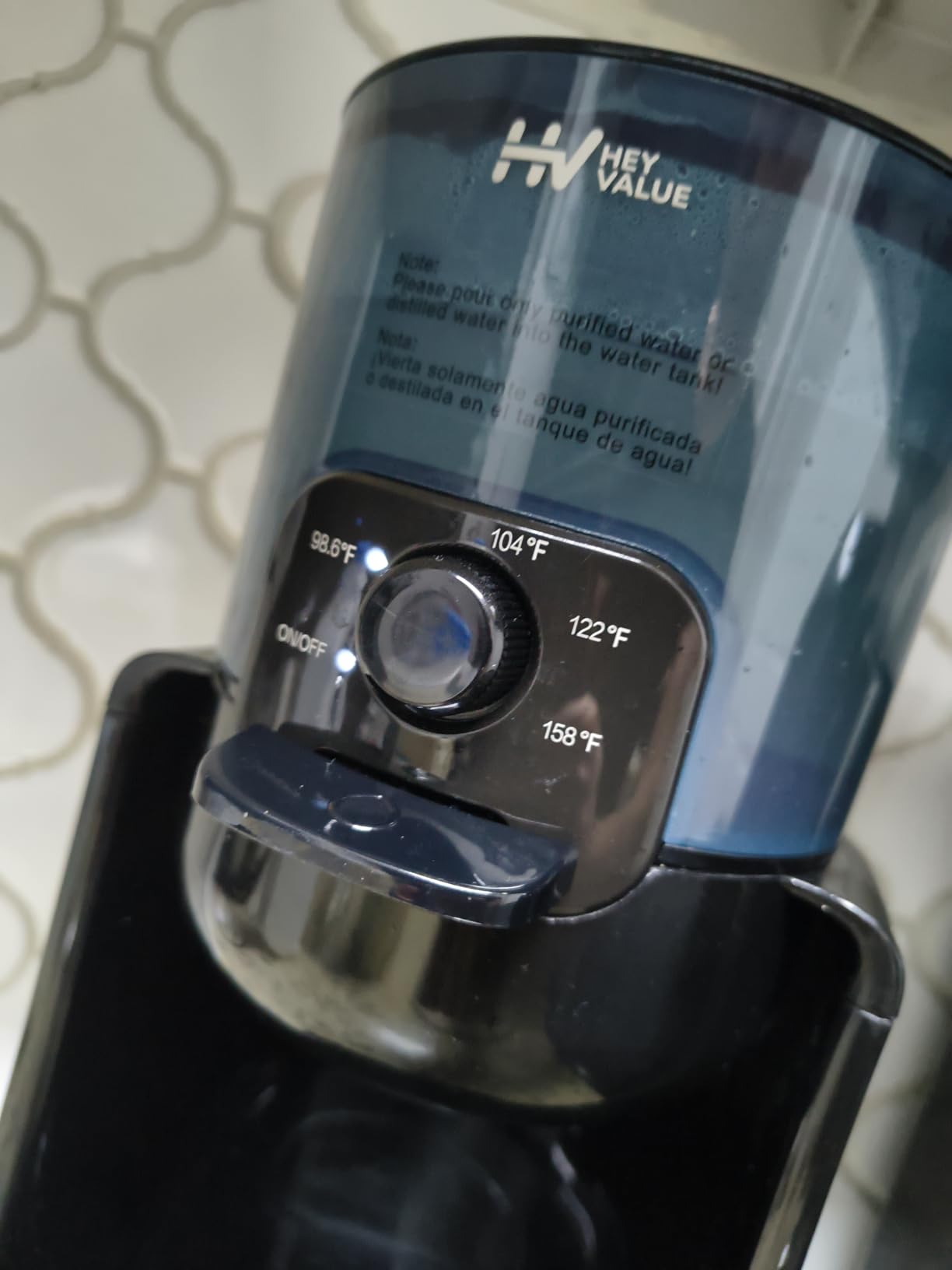 Water Warmer, HEYVALUE Baby Bottle Warmer, Formula Maker with Night Light, 4 Temperature Control & 72H Keep Warm, Detachable Tank, Instantly Dispenses Warm Water, Feed Baby More Easier and Healthier customer photo 2