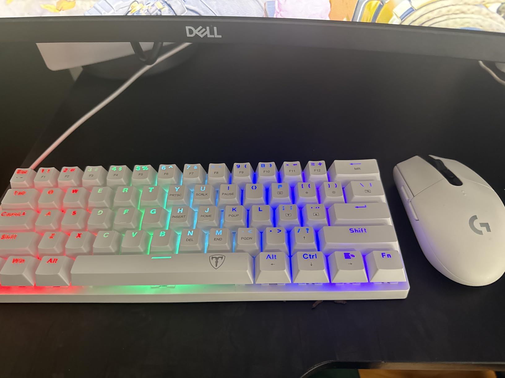 Portable 60% Mechanical Gaming Keyboard, Wired Keyboard with Blue Switches,LED Customization Backlit,61 Keys Ultra-Compact Mini OfficeKeyboard for PC/Mac/Xbox,Easy to Carry On Trip-Black customer photo 1