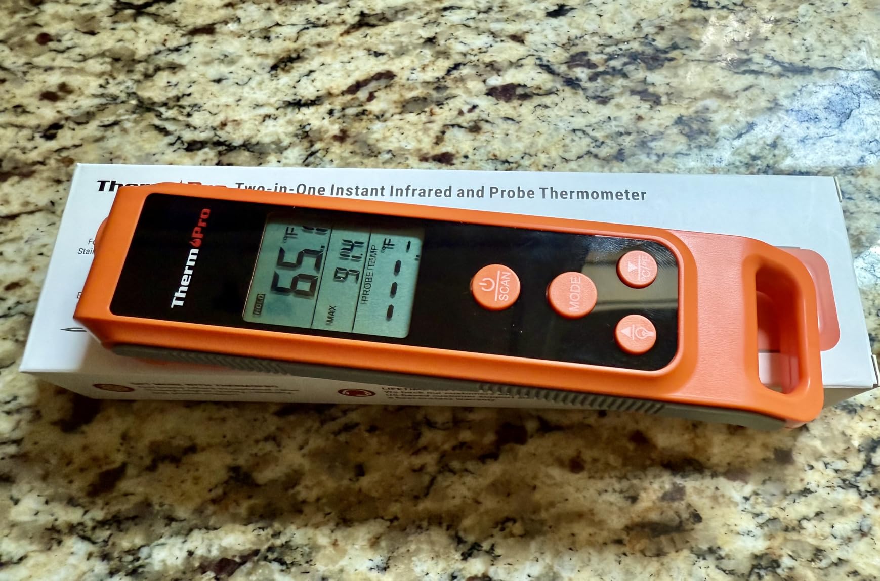 TempPro TP420 2-in-1 Instant Read Thermometer for Cooking, Infrared Thermometer with Meat Probe, Non-Contact Laser Meat Thermometer for Griddle Grill Pizza Oven HVAC Pool customer photo 1