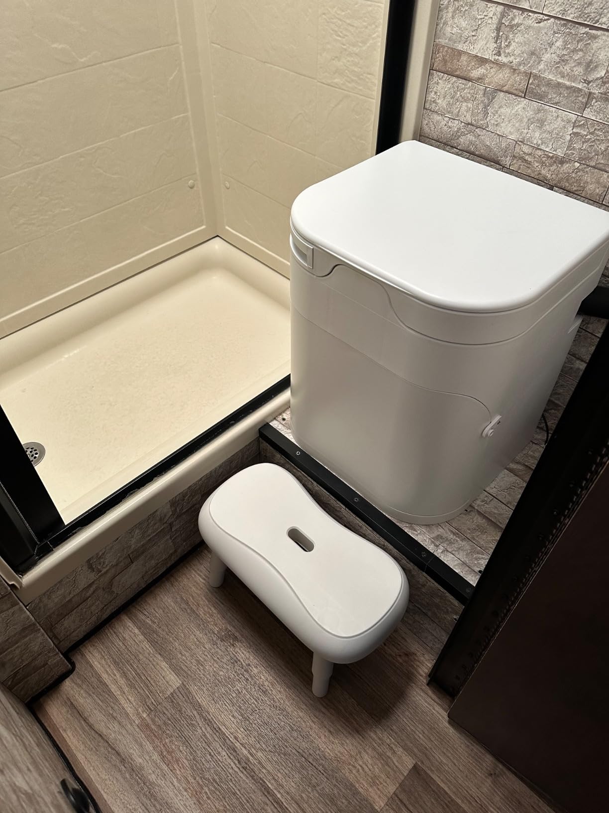 OGO Origin Composting Toilet - 12V Electric Agitator, Urine Diverting RV Toilet for Van Life, Tiny Home & Boat - 15