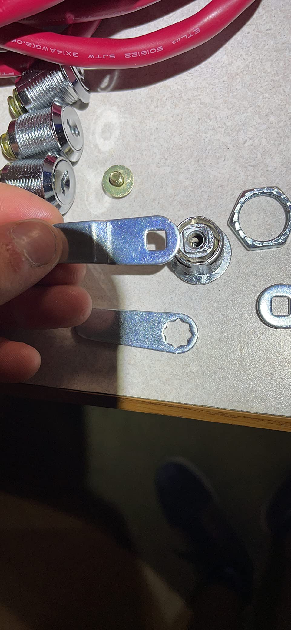 Uenhoy 6 Pack Cam Locks Keyed Alike, 1