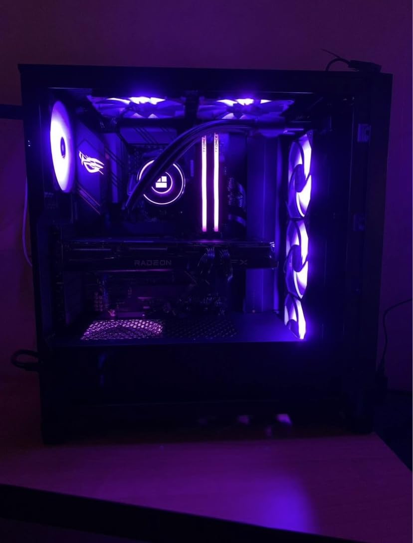 Thermalright ARGB Fan HUB Controller Support 8 Groups of Fans, 8-Port 4 Pin PC Fan Controller, 5V-3Pin ARGB Hub, Strong Paste+Magnetic Suction, SATA Power Cord(12V 4-pin RGB is not Supported) customer photo 1