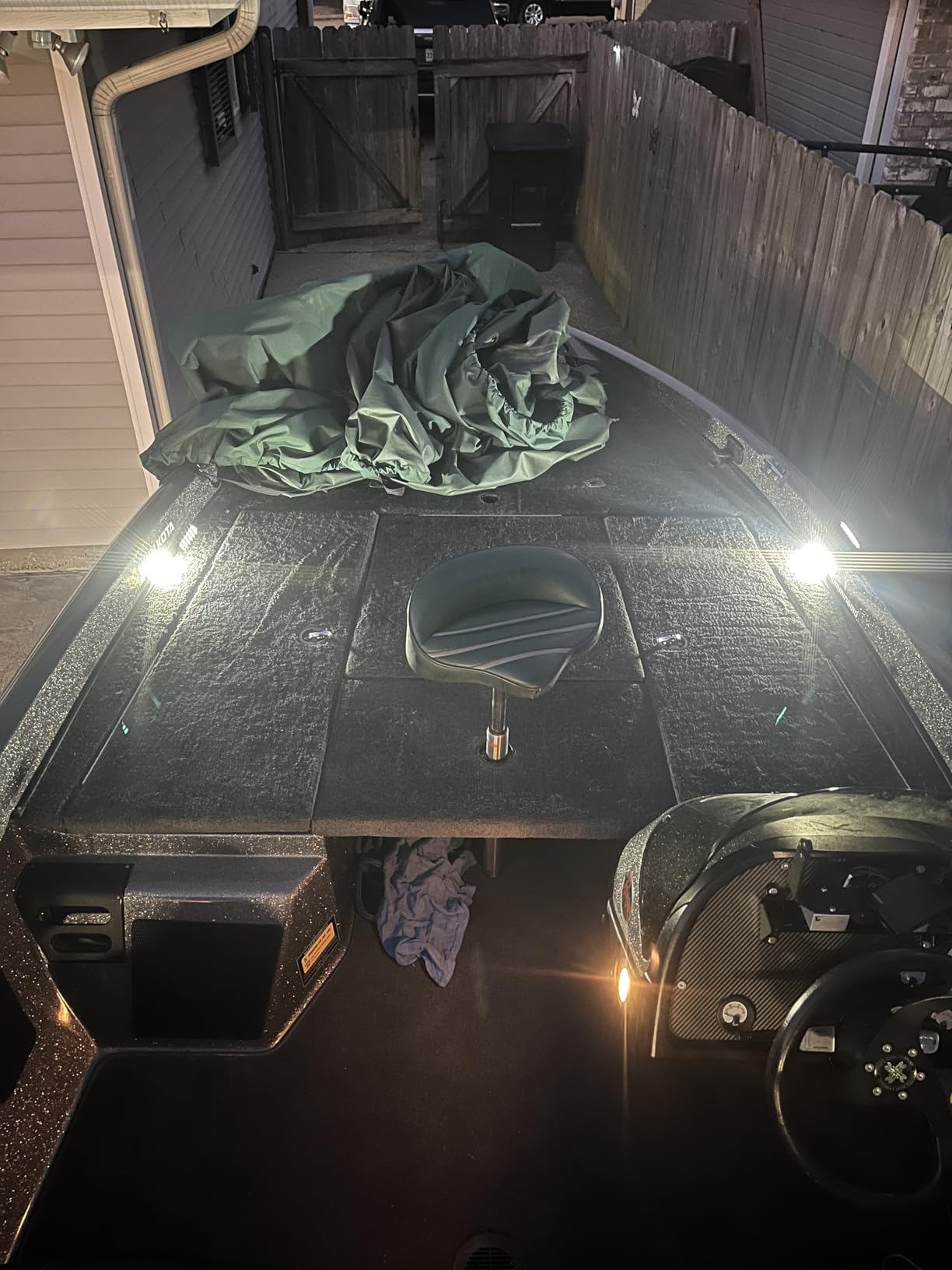 Boaton Marine Led Boat Lights, Night Fishing Lights, Boat Interior Lights, No Drilling Install Boat Deck Lights Courtesy Lights, White customer photo 1