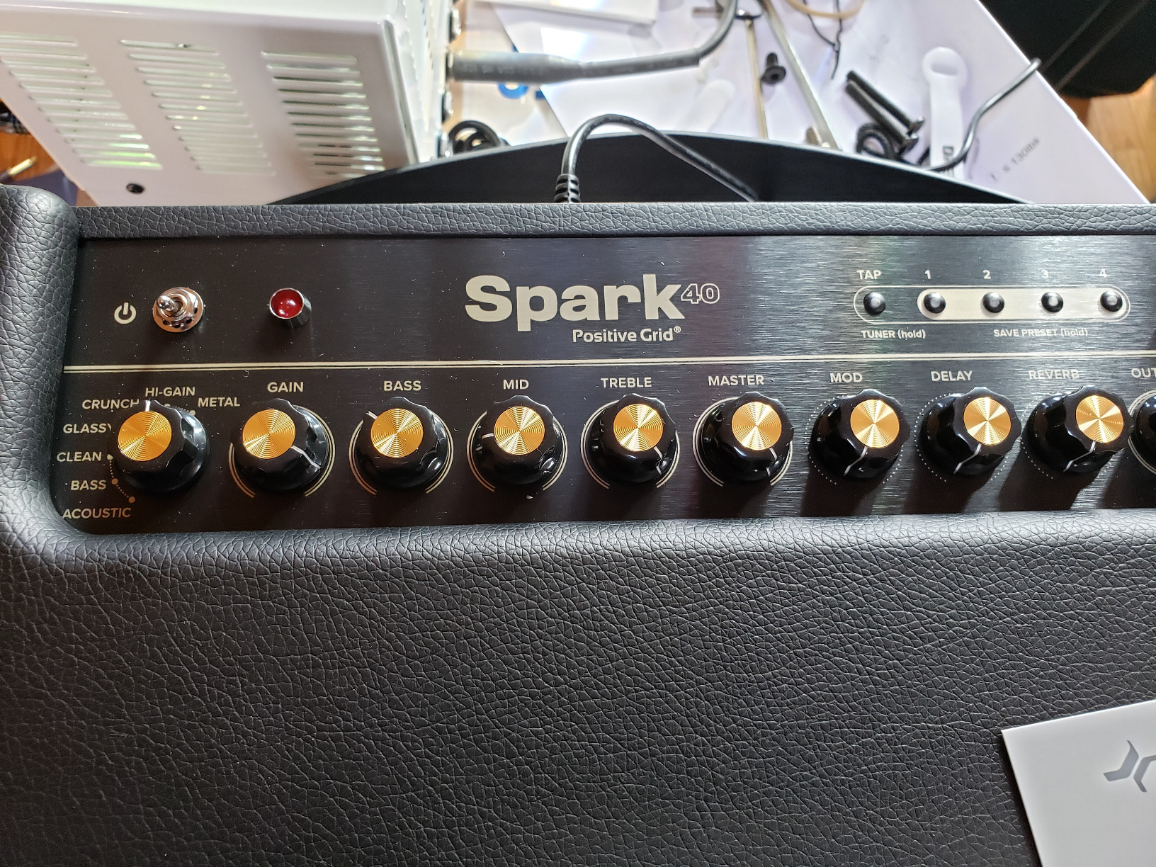 Positive Grid Spark Pearl Guitar Amplifier Electric, Bass and Acoustic Guitar 40-Watt Combo Practice Amp with Spark Mobile App customer photo 1