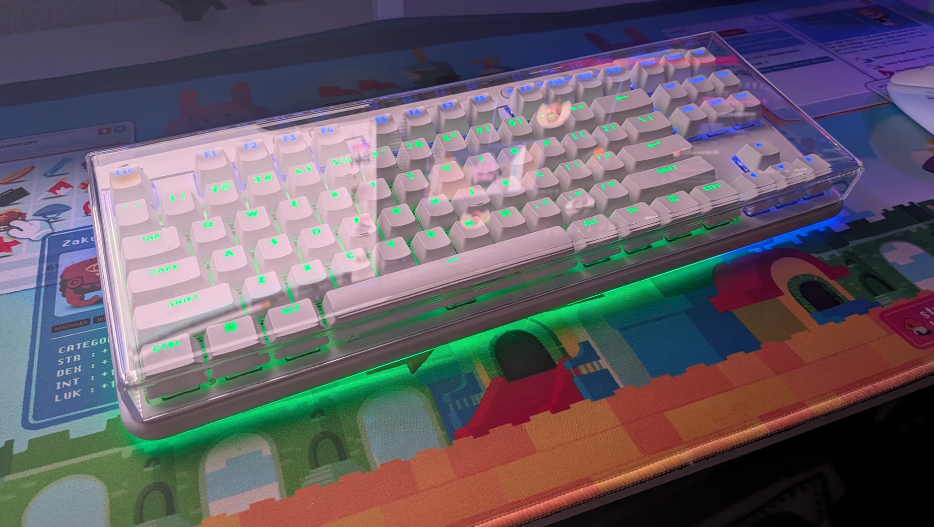 Geekria Tenkeyless TKL Keyboard Dust Cover, Clear Acrylic Keypads Cover for 80% Compact 87 Key Computer Mechanical Gaming Keyboard, Compatible with Logitech G PRO / G515 Lightspeed TKL customer photo 2