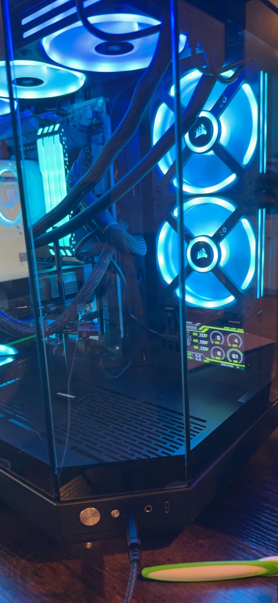 WOWNOVA English Version Computer Temp Monitor, ARGB PC Case Display, IPS USB Mini Screen, CPU RAM HDD Data Monitor customer photo 2