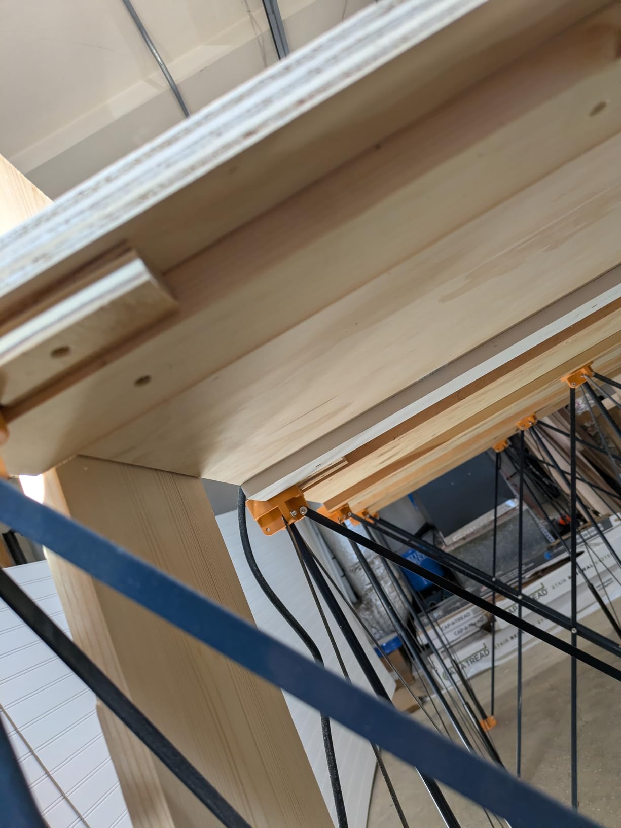 POWERTEC Portable Small Workbench with Vise, Imprinted Ruler and Protractor Scale, Folding Sawhorse/Worktable and 4 Bench Dogs for Woodworking Projects (MT4006V) customer photo 2