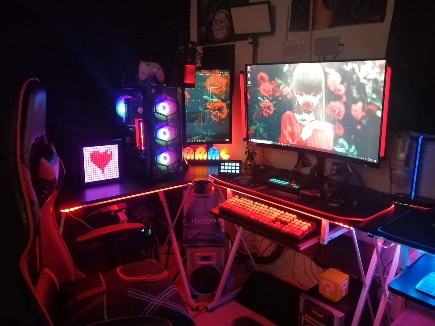 Divoom LED Light Pixel Display Panel Suit for RGB Light Bars, Smart App Control with Cool Animation Desk Setup for PC, TV, Gaming Room Decor customer photo 2