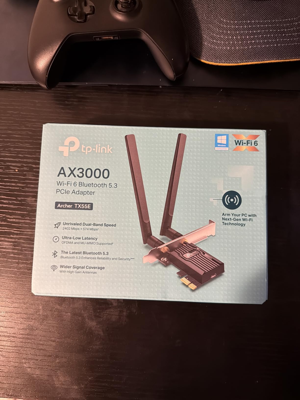 TP-Link WiFi 6 PCIe WiFi Card for Desktop PC AX3000 (Archer TX55E), Bluetooth 5.2, WPA3, 802.11ax Dual Band Wireless Adapter with MU-MIMO, Ultra-Low Latency, Supports Windows 11, 10 (64bit) Only customer photo 1